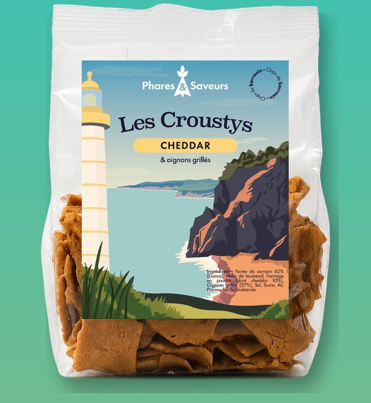 Sachet Les Croustys cheddar et oignons grillés